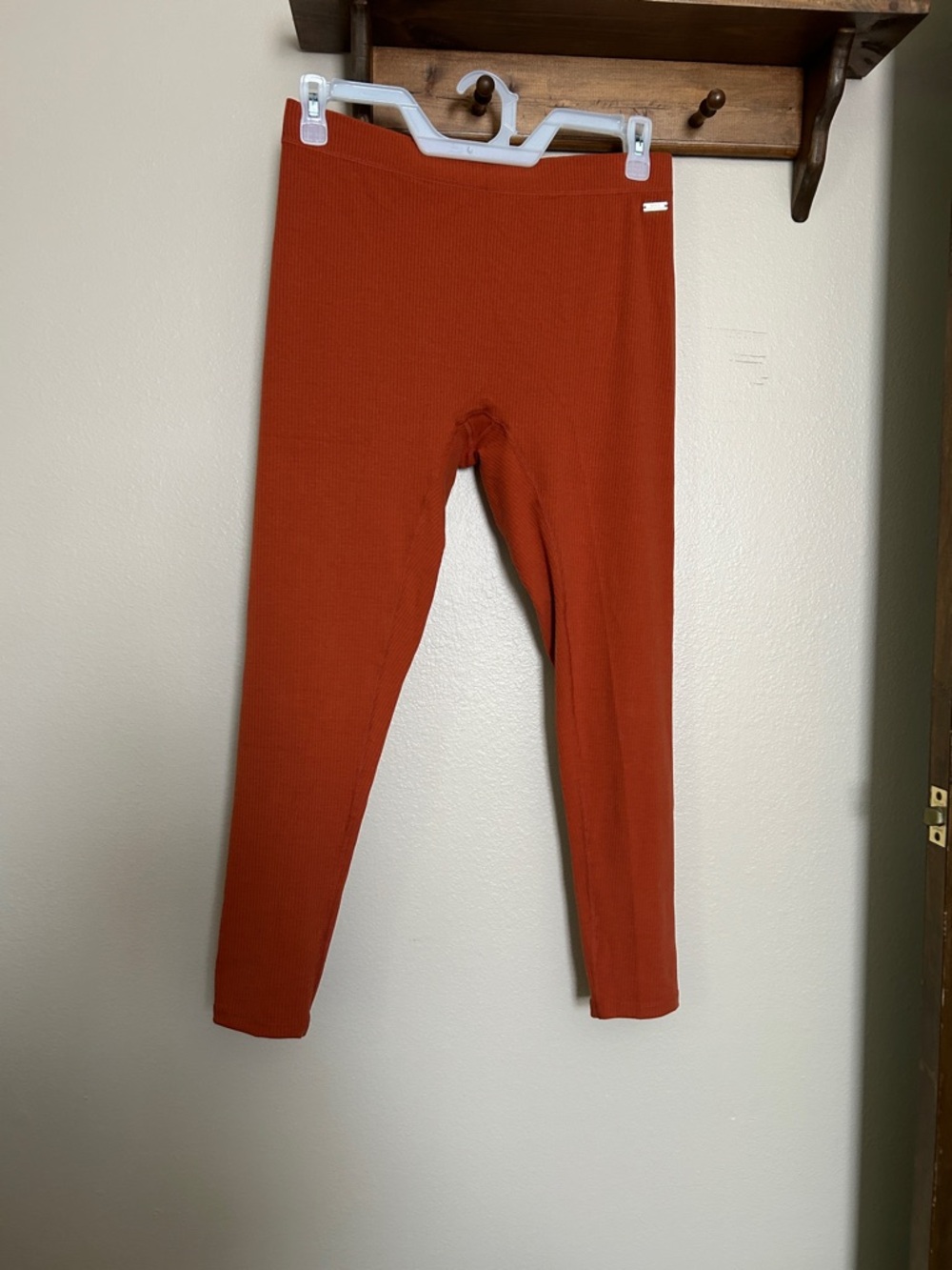 NWT BYLT Basics Ribbed Leggings Orange Size XL